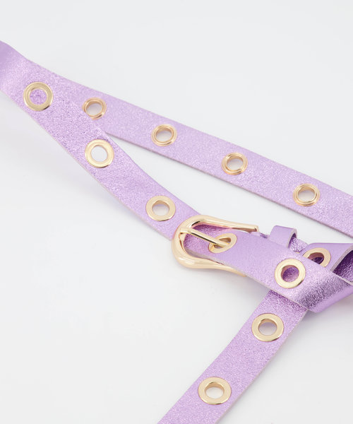 Avery - Metallic - Belts with buckles - Pink - Lila - Gold