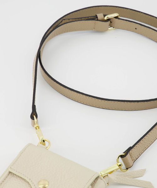 Basic Bagstrap 2cm - Classic Grain - Hengsels - Bruin - Taupe - Goudkleurig