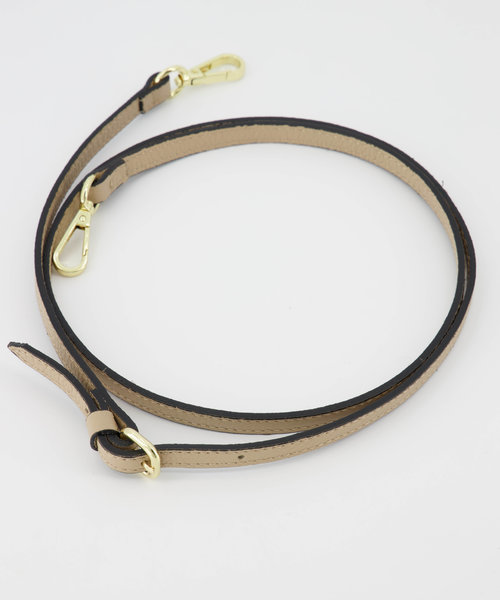 Basic Bagstrap 1cm - Classic Grain - Hengsels - Bruin - Taupe - Goudkleurig