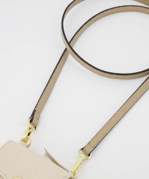 Basic Bagstrap 1cm - Classic Grain - Hengsels - Bruin - Taupe - Goudkleurig