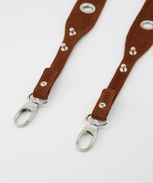 Aria - Suede - Bag straps - Brown - 37 - Silver