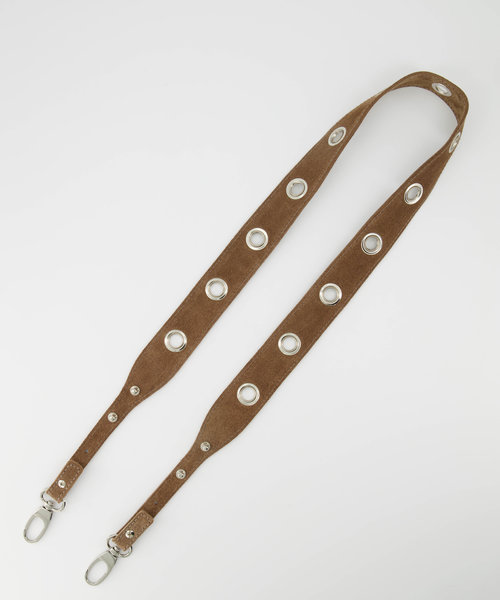 Aria - Suede - Bag straps - Brown - Taupe 24 - Silver