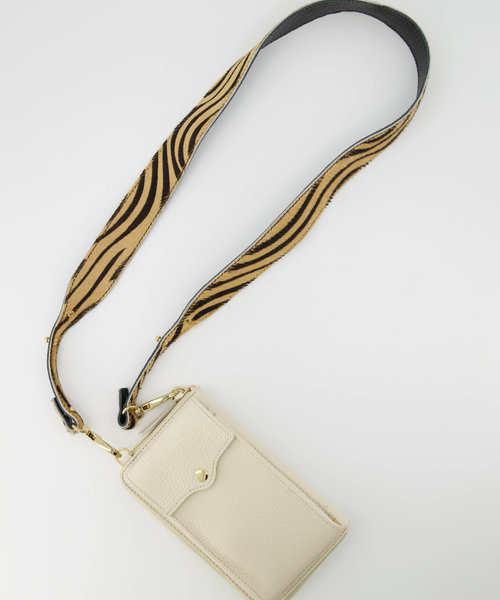 Elsa - Vacht - Hengsels - Zebra - Beige - Goudkleurig