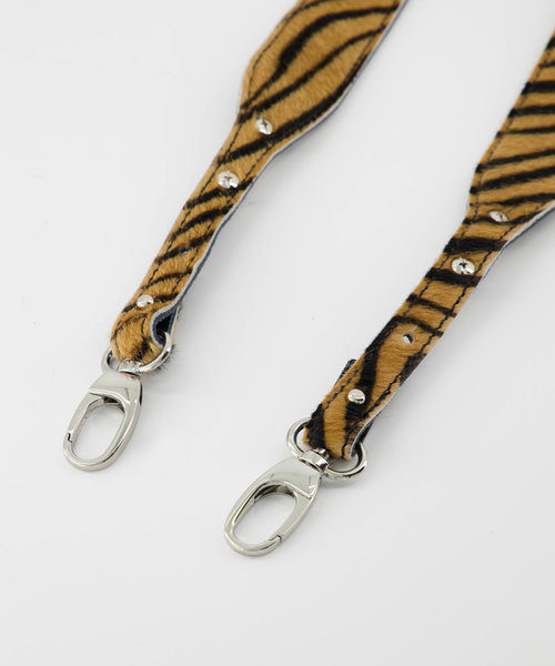 Elsa - Vacht - Hengsels - Zebra - Beige - Zilverkleurig