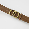 Lea - Suede - Belts with buckles - Taupe - 24 - Bronze