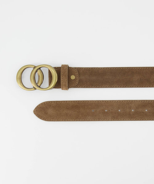 Lea - Suede - Belts with buckles - Taupe - 24 - Bronze