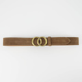 Lea - Suede - Belts with buckles - Taupe - 24 - Bronze