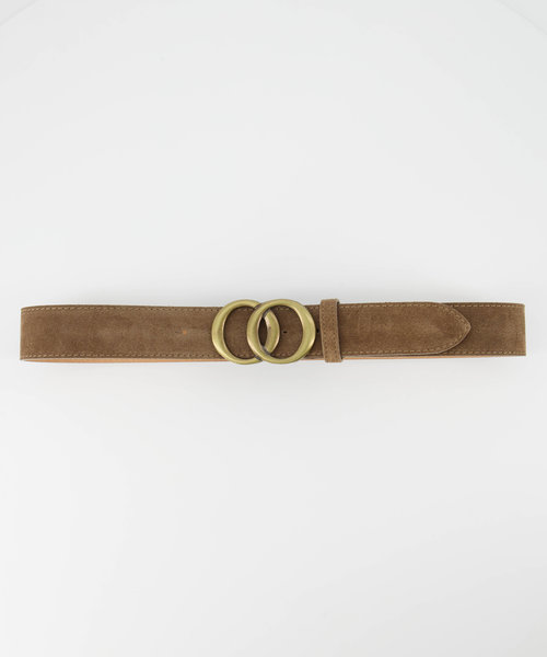 Lea - Suede - Belts with buckles - Taupe - 24 - Bronze