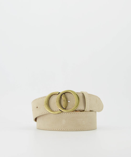 Lea - Suede - Belts with buckles - Beige - Zand 04 - Bronze
