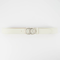 Lea - Classic Grain - Belts with buckles - Beige - D37 - Silver