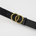 Lea - Classic Grain - Belts with buckles - Black - D28 - Bronze