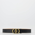 Lea - Classic Grain - Belts with buckles - Black - D28 - Bronze