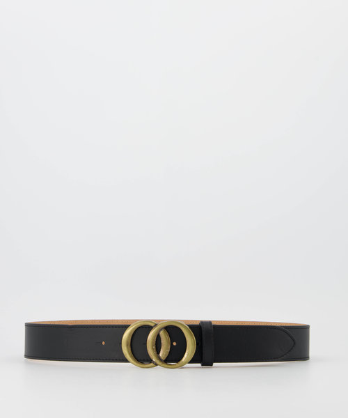 Lea - Classic Grain - Belts with buckles - Black - D28 - Bronze