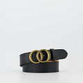 Lea - Classic Grain - Belts with buckles - Black - D28 - Bronze