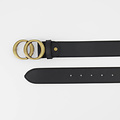 Lea - Classic Grain - Belts with buckles - Black - D28 - Bronze