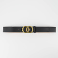 Lea - Classic Grain - Belts with buckles - Black - D28 - Bronze