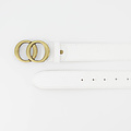 Lea - Classic Grain - Belts with buckles - White - D01 - Bronze