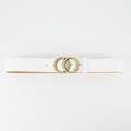 Lea - Classic Grain - Belts with buckles - White - D01 - Bronze