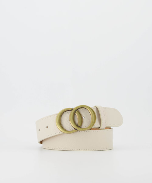 Lea - Classic Grain - Belts with buckles - Beige - D37 - Bronze