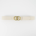 Lea - Classic Grain - Belts with buckles - Beige - D37 - Bronze