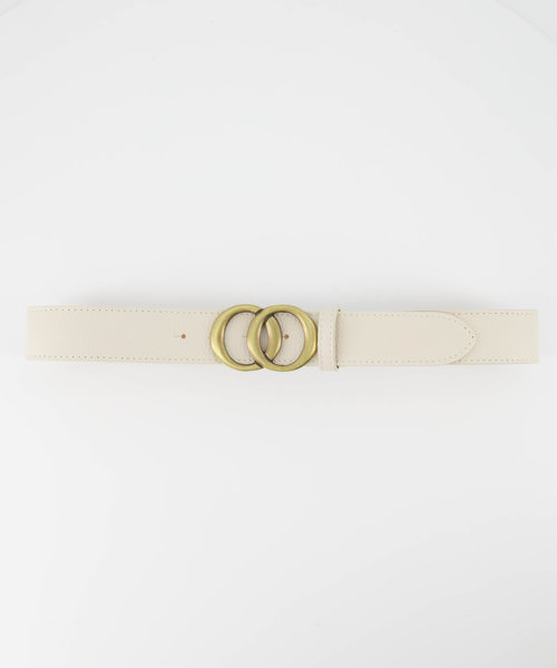 Lea - Classic Grain - Belts with buckles - Beige - D37 - Bronze