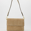 Alicia - Suede - Crossbody bags - Beige - Zand 04 - Gold
