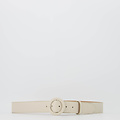 Marjolein - Classic Grain - Riemen met gesp - Beige - Ecru D37 - Zilverkleurig