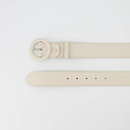 Marjolein - Classic Grain - Riemen met gesp - Beige - Ecru D37 - Zilverkleurig