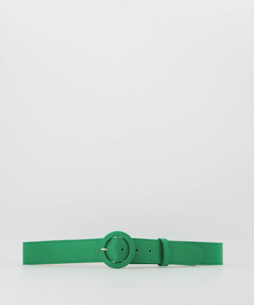 Marjolein - Classic Grain - Belts with buckles - Green - Kelly Green D100 - Silver