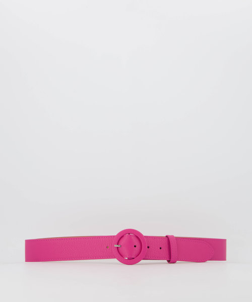 Marjolein - Classic Grain - Belts with buckles - Pink - Magenta D101 - Silver