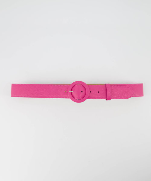 Marjolein - Classic Grain - Belts with buckles - Pink - Magenta D101 - Silver