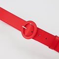 Marjolein - Classic Grain - Belts with buckles - Red - T1644 - Silver