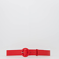 Marjolein - Classic Grain - Belts with buckles - Red - T1644 - Silver