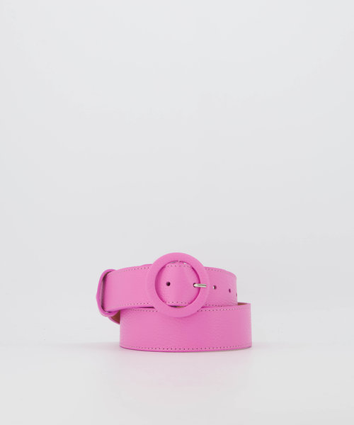 Marjolein - Classic Grain - Belts with buckles - Pink - D101 - Silver