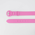 Marjolein - Classic Grain - Riemen met gesp - Roze - D101 - Zilverkleurig