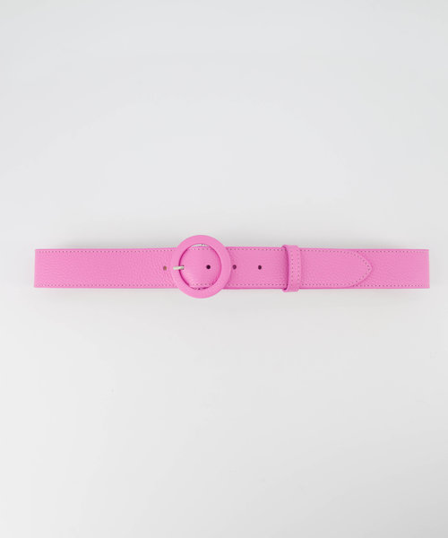 Marjolein - Classic Grain - Belts with buckles - Pink - D101 - Silver