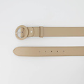 Marjolein - Classic Grain - Belts with buckles - Taupe - D05 - Silver
