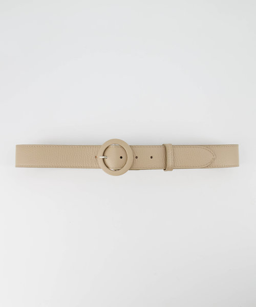 Marjolein - Classic Grain - Belts with buckles - Taupe - D05 - Silver