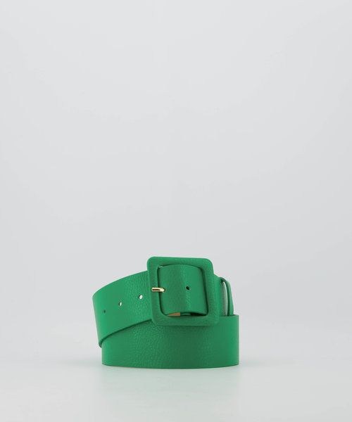 Caroline - Classic Grain - Belts with buckles - Green - Kelly Green D100 - Gold