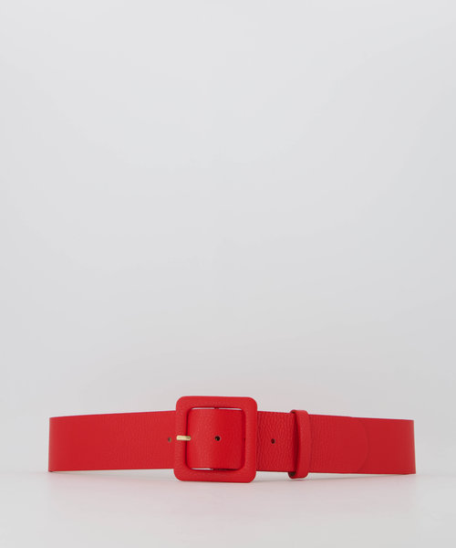 Caroline - Classic Grain - Belts with buckles - Red - T1644 - Gold