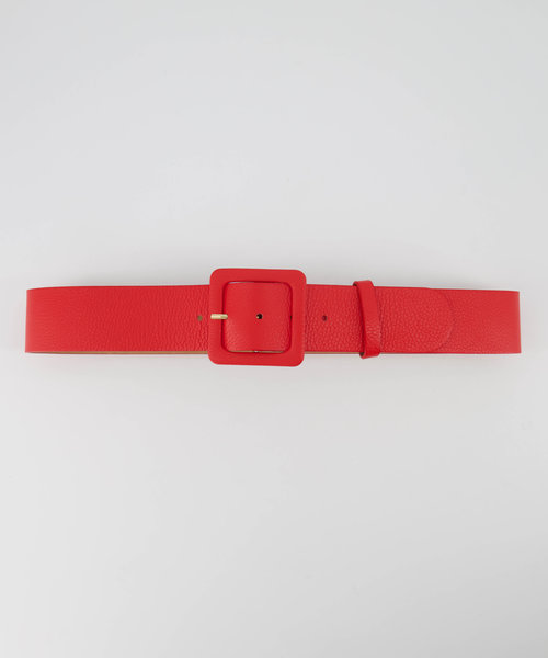 Caroline - Classic Grain - Belts with buckles - Red - T1644 - Gold