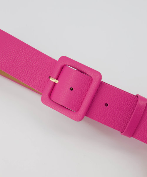 Caroline - Classic Grain - Belts with buckles - Pink - Magenta D101 - Gold