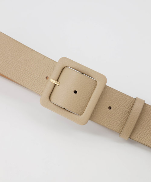 Caroline - Classic Grain - Belts with buckles - Taupe - D05 - Gold