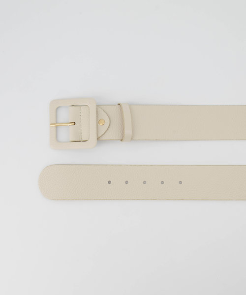 Caroline - Classic Grain - Belts with buckles - Beige - Ecru D37 - Gold