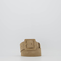 Caroline - Suede - Belts with buckles - Beige - Zand 04 - Gold