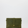 Irina - Croco - Crossbody bags - Green - Olijfgroen 0527 - Bronze