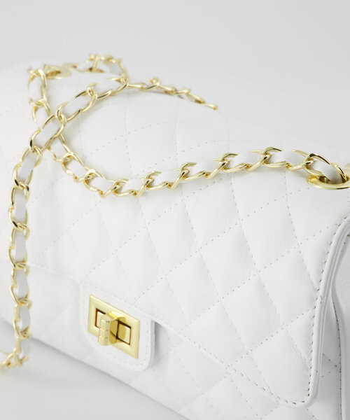 Audrey Medium - Sauvage - Crossbodytassen - Wit -  - Goudkleurig
