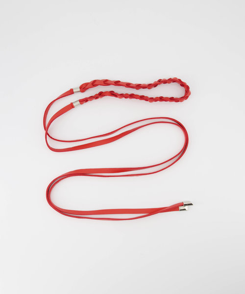 Dora - Sauvage - Wikkelriemen - Rood - Koraal S42 - Zilverkleurig