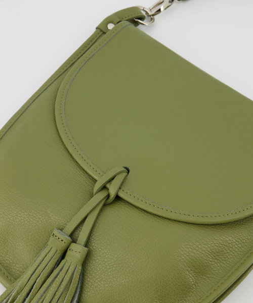 Meghan - Classic Grain - Crossbodytassen - Groen - Olijfgroen D103 - Zilverkleurig