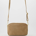 Irene - Suede - Crossbodytassen - Beige - Zand 04 - Goudkleurig